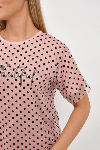 Футболка женская Бьюти вискоза пудра