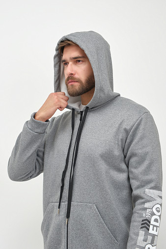 Толстовка муж. Дэнди 3-х нитка начес серый