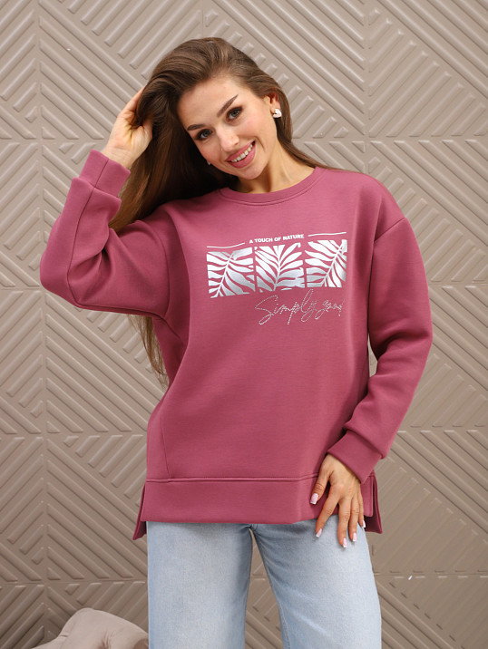 Свитшот женский Флёр брусника