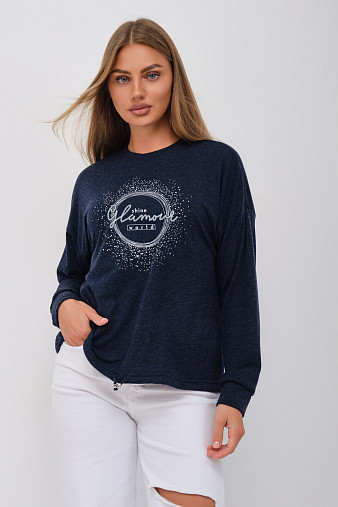 Джемпер жен. Гламур ангора синий