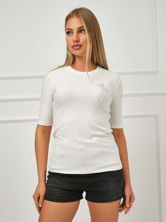 Лонгслив женский Вираж лапша экрю