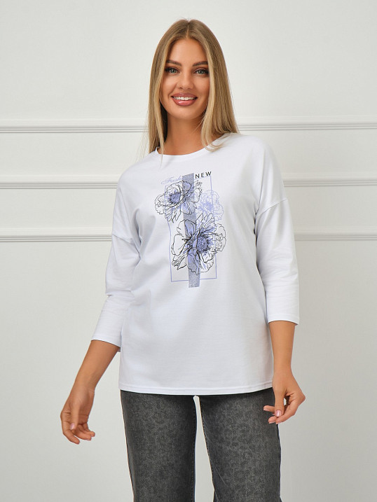 Лонгслив Стиль белый