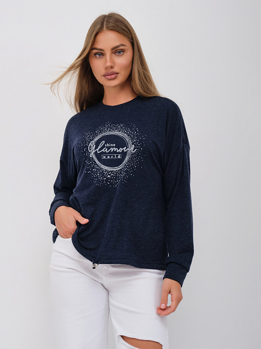 Джемпер жен. Гламур ангора синий