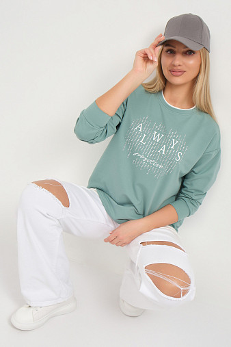 Свитшот женский Кетти св.изумруд