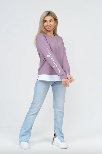 Толстовка женская Дабл светло-лиловый