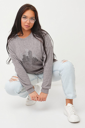 Джемпер женский Келли серый