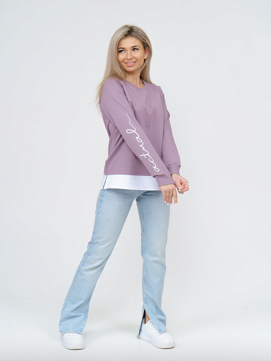 Толстовка женская Дабл светло-лиловый