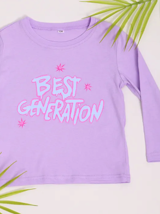 Лонгслив детский  "Старт" лаванда