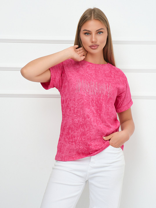 Футболка женская Арабеска фуксия