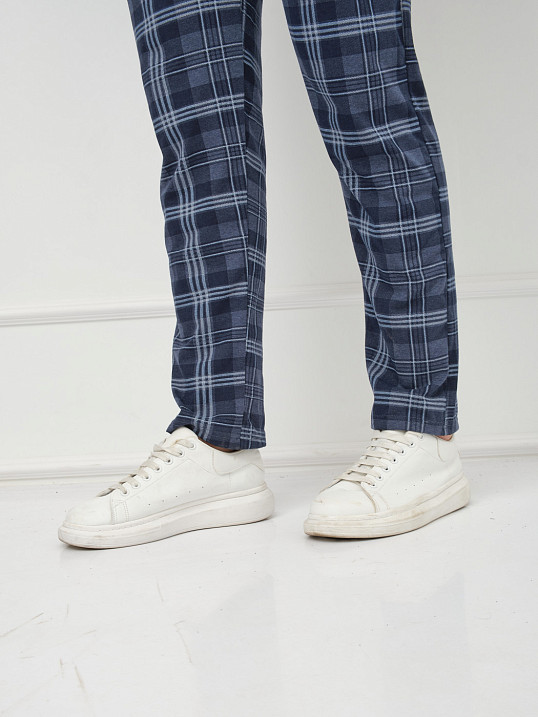 Брюки мужские Легион индиго/клетка