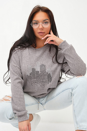 Джемпер женский Келли серый