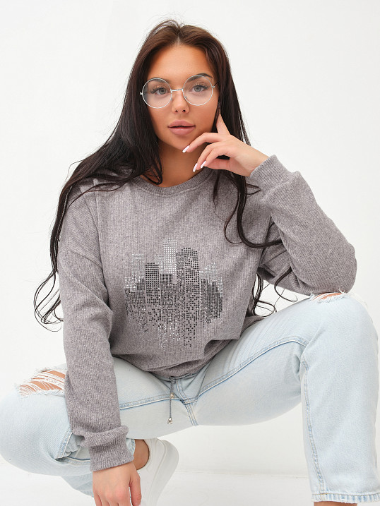 Джемпер женский Келли серый