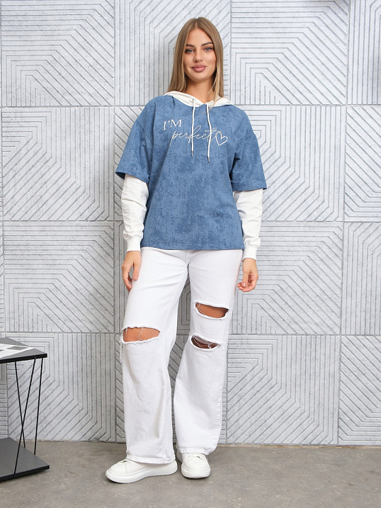 Толстовка женская Венди варенка индиго