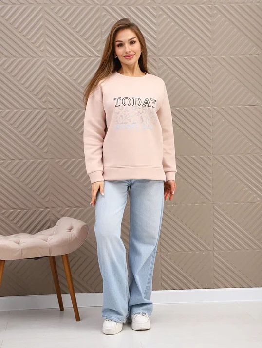 Свитшот женский Лео бежевый