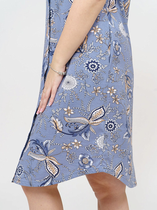 Халат Анна атлантик/цветы