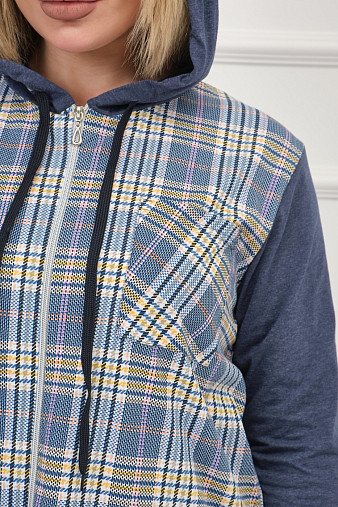 Рубашка Азарт-2 синий/клетка