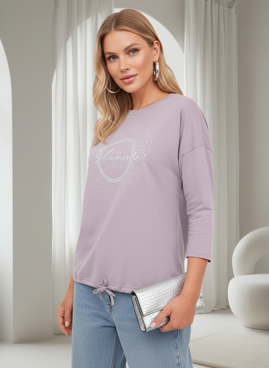 Лонгслив жен. Гламур корица