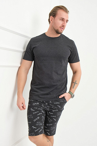 Костюм мужской Джой антрацит/буквы