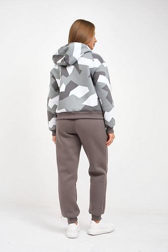 Костюм женский Дюна набивка начёс серый