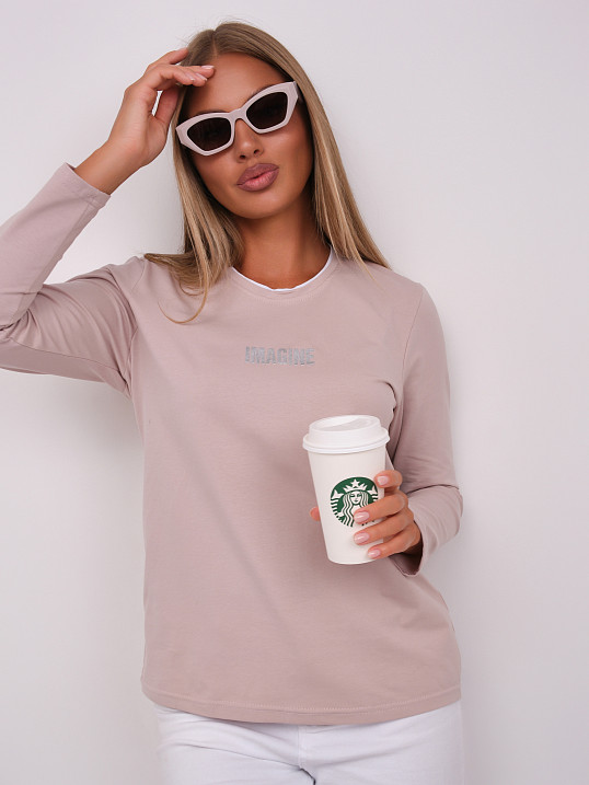 Лонгслив женский Сигма пудра