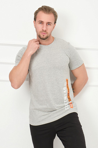 Футболка мужская Норд серый меланж