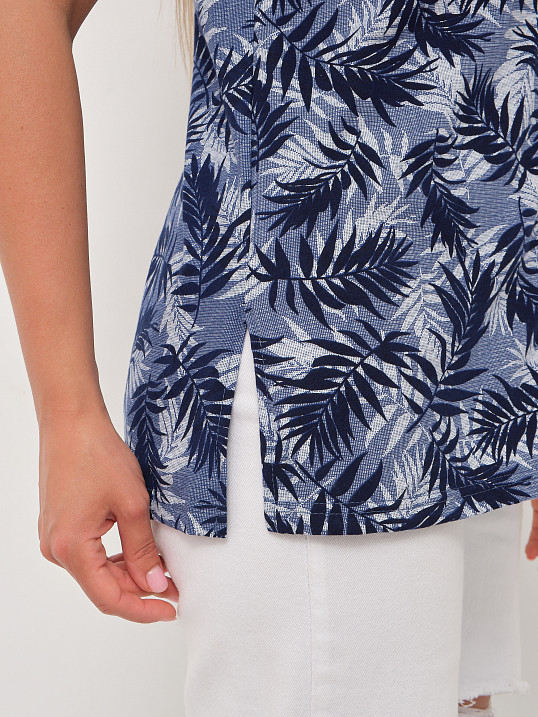 Рубашка Акцент джинс/папоротник