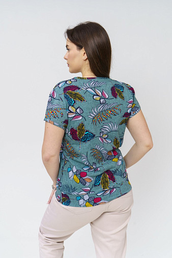 Футболка Фонарик х/б фисташка/папоротник