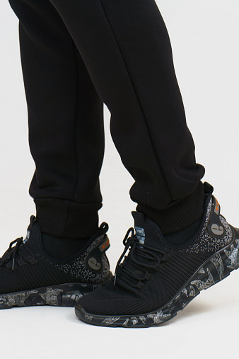 Брюки мужские футер 3-х нитка чёрный