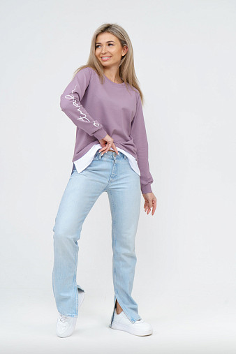 Толстовка женская Дабл светло-лиловый