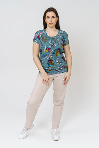 Футболка Фонарик х/б фисташка/папоротник