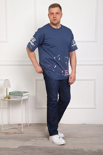 Футболка мужская Дорс футер св.индиго