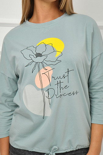 Лонгслив Николь аква