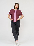 Футболка женская Моника бордо/меланж