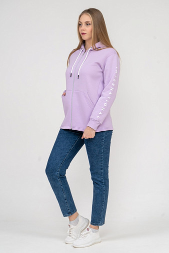 Толстовка женская Гамма на молнии лаванда