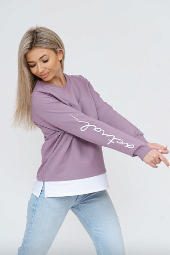 Толстовка женская Дабл светло-лиловый