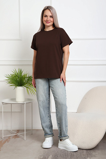 Футболка женская Классика шоколад