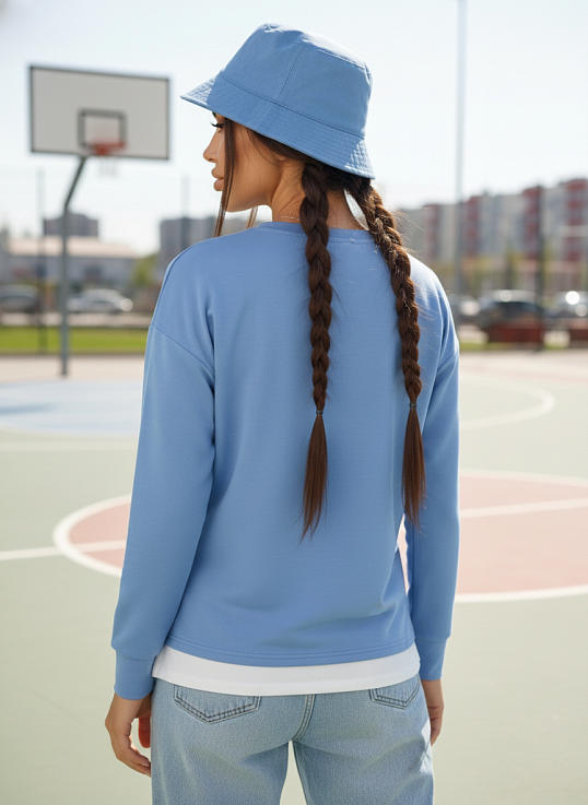 Свитшот женский Кетти голубой