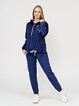 Костюм Уют велюр синий
