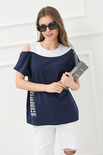 Футболка женская Мирэль т.синий