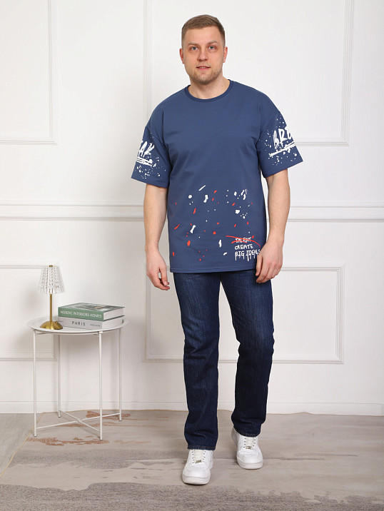 Футболка мужская Дорс футер св.индиго