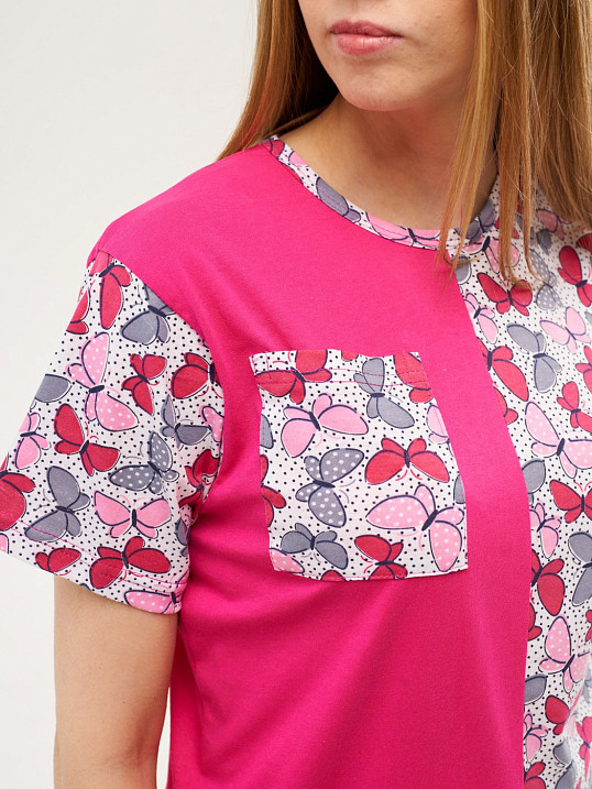 Пижама Веснушка малина/бабочки