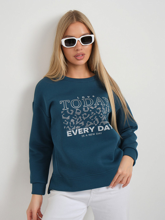 Свитшот женский Лео петроль