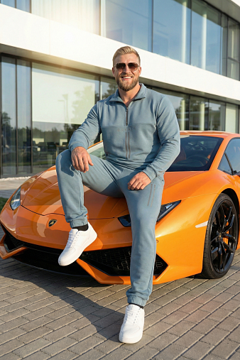 Костюм мужской Старк 3-х нитка петля пепельный