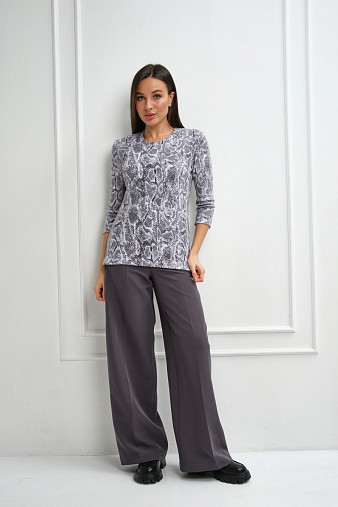 Лонгслив Флирт серый/питон