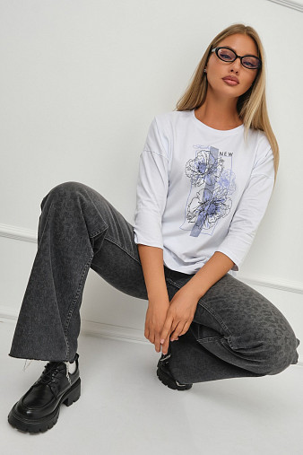 Лонгслив Стиль белый