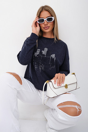 Джемпер жен. Сити ангора синий