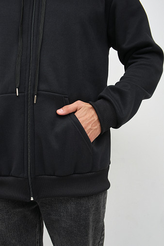 Толстовка муж. Дэнди 3-х нитка начес черный