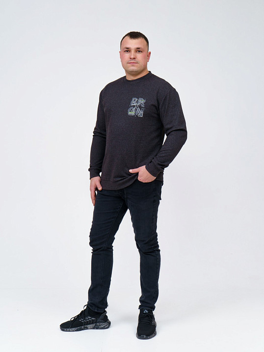 Толстовка мужская Эталон антрацит/меланж