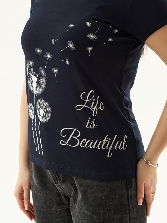 Футболка Одуванчик синий