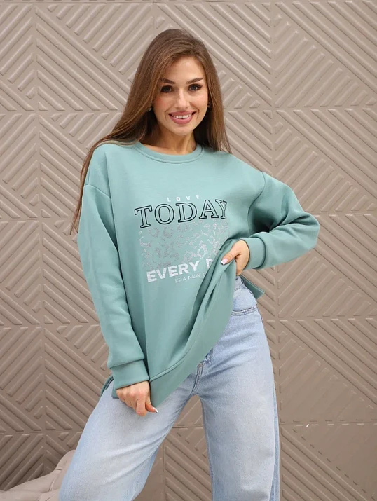 Свитшот женский Лео фисташка